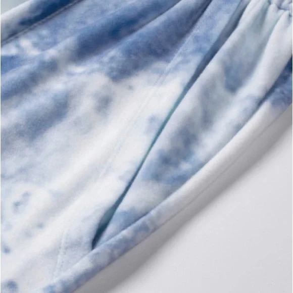 Blue Pocketed Tie Dye Knit Jumpsuit. NWT. - Picture 14 of 16